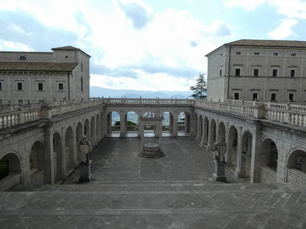 Monte Cassino Abbey in Monte Cassino — Stock Photo, Image