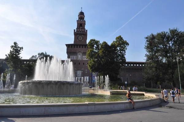 Sforza Castle in Milan — Stock Photo, Image