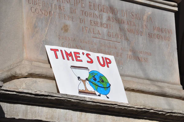 Marcha ecologista viernes por el futuro en Turín —  Fotos de Stock