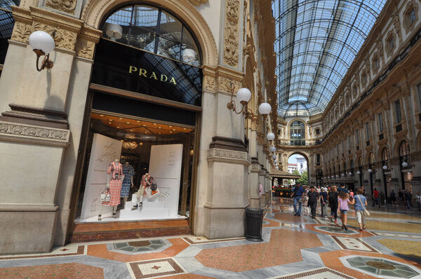 Galleria Vittorio Emanuele II arcade in Milan