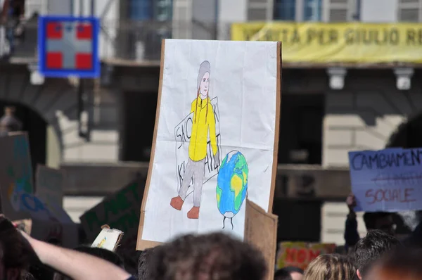 Vendredi pour la future marche écologiste à Turin — Photo