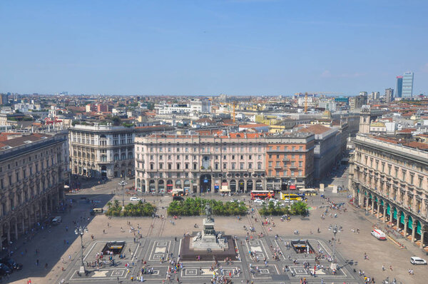 Aerial view of Milan