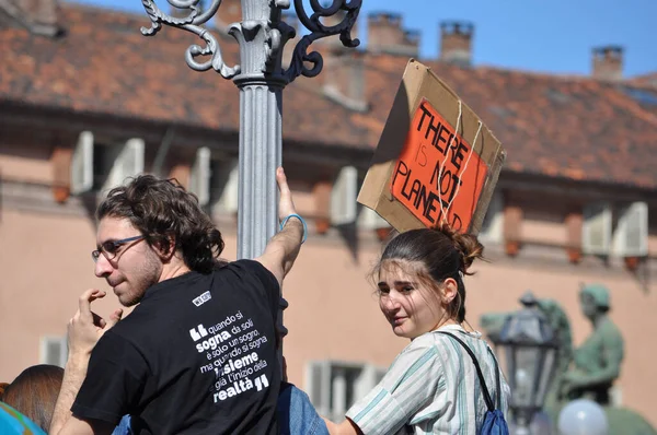 Fridays for Future environmentalist march in Turin — Stock Photo, Image