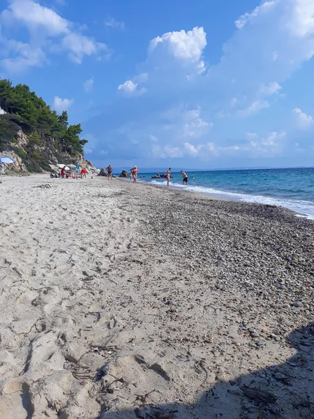 Chalkidiki Greece Circa August 2019 View Fava Beach — Stock Photo, Image