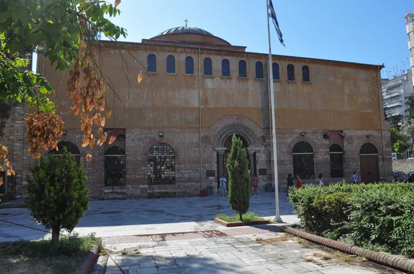 Saloniki Greece Circa Ağustos 2019 Hagia Sophia Aziz Sophia Kilisesi — Stok fotoğraf