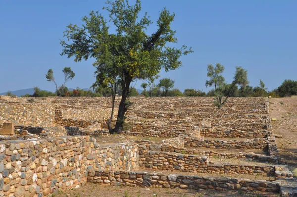 Ruïnes Van Oude Stad Olynthus Chalkidiki Griekenland — Stockfoto