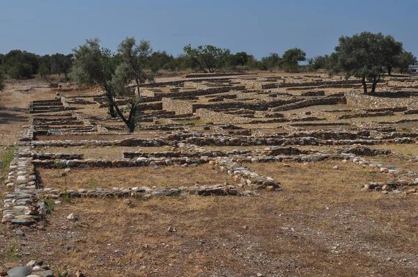 Ruïnes Van Oude Stad Olynthus Chalkidiki Griekenland — Stockfoto