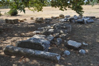 Yunanistan 'ın Chalkidiki kentindeki antik Olimpos kentinin kalıntıları