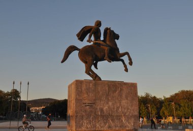 SALONIKI, GREECE - CIRCA AĞUSTOS 2019: Büyük İskender