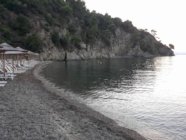 Widok Plażę Bahia Chalkidiki Grecja — Zdjęcie stockowe