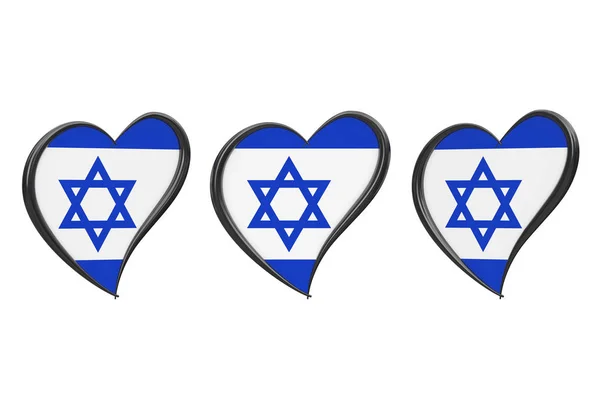 Bandera Israel Dentro Del Corazón Festival Canción Eurovisión 2019 Israel — Foto de Stock
