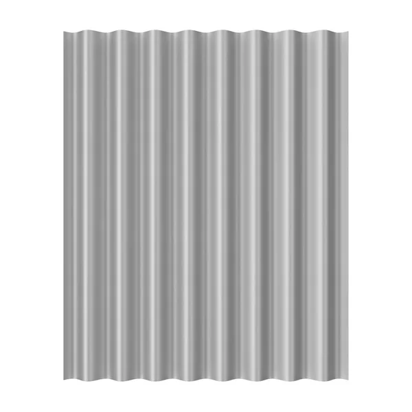 Steel Metal Zinc Galvanized Wave Sheet Roof White Background Rendering — Stock Photo, Image