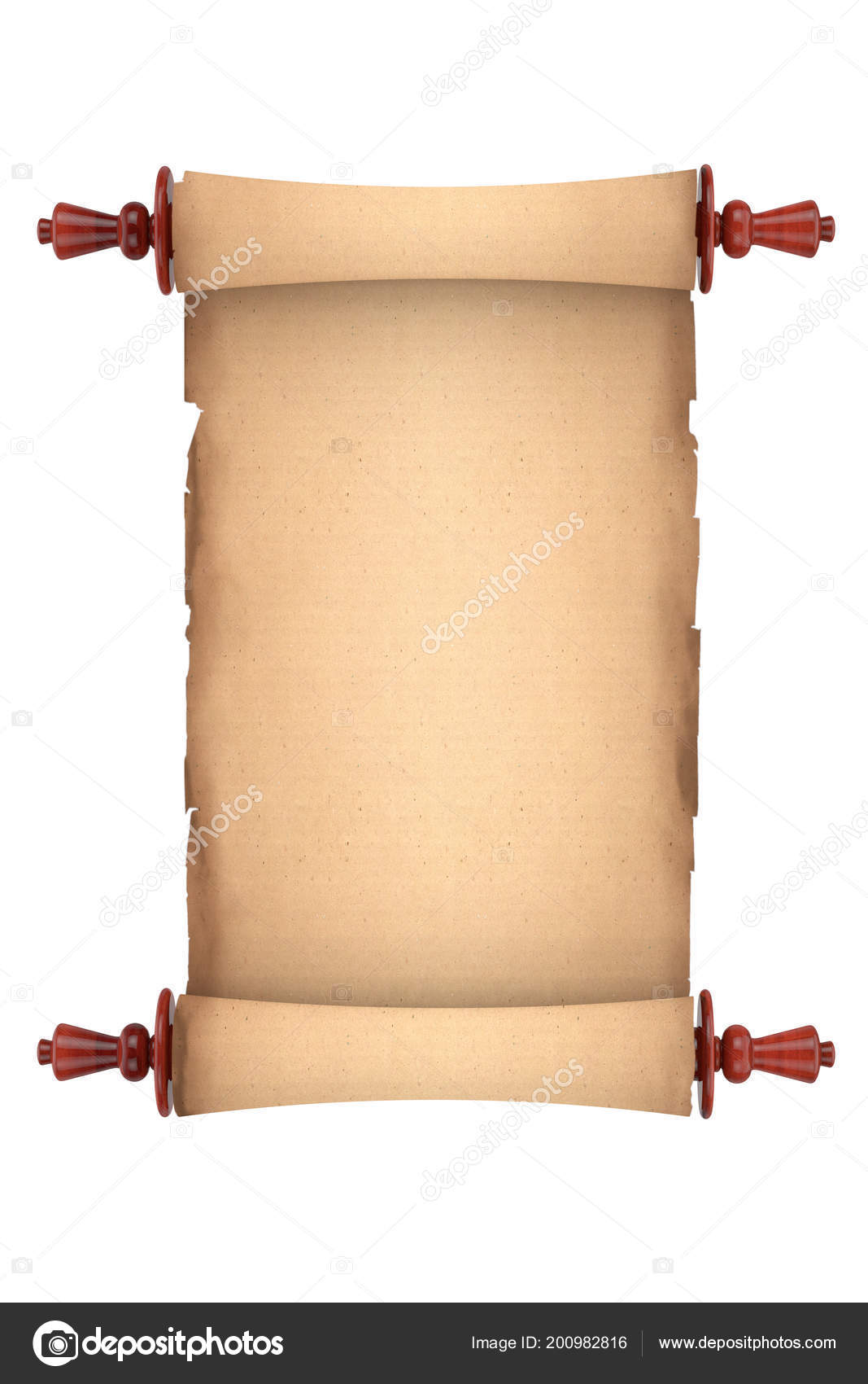 Old Rolled Blank Parchment Paper Roll On White Stock Photo, Picture and  Royalty Free Image. Image 147022395.