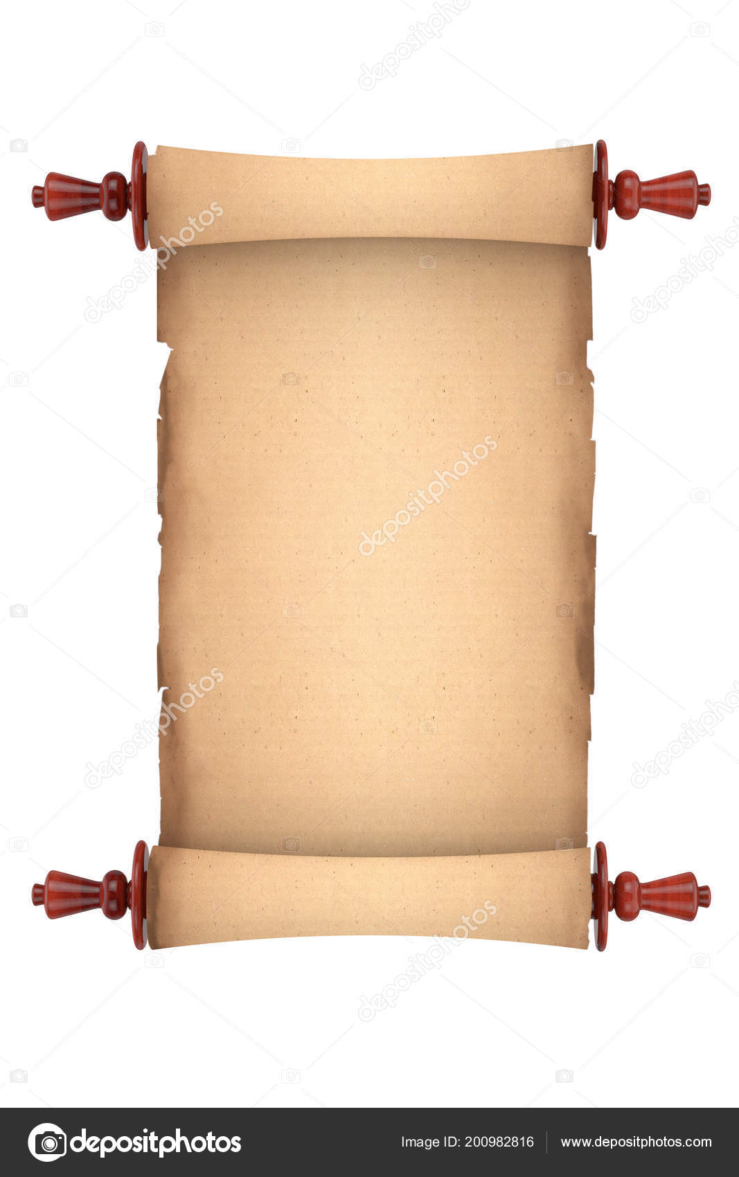 Download Blank Old Paper Scroll Parchment Mockup White Background Rendering Stock Photo Image By C Doomu 200982816