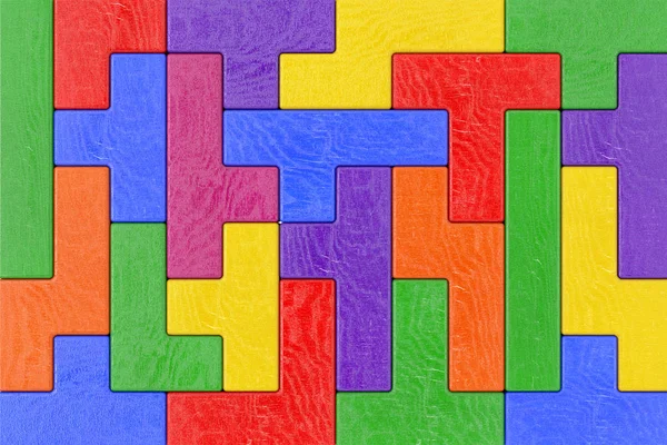 Logical Thinking Concept. Different Colorful Shapes Wooden Blocks extreme closeup. 3d Rendering