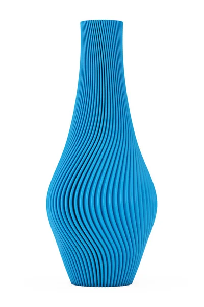 Abstracte Moderne Blue Wave Vorm Vlaamse Een Witte Achtergrond Rendering — Stockfoto