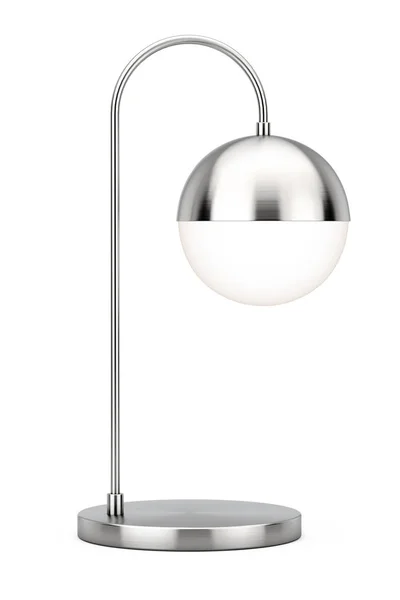 Modern Metal Rostfri Skrivbordslampa Vit Bakgrund Rendering — Stockfoto