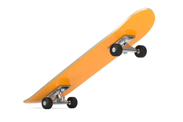Wooden Modern Skateboard Deck on a white background. 3d Rendering