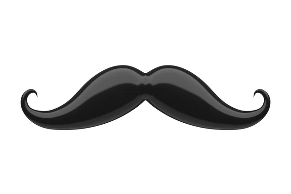 Retro Italia Mustache Icono Sobre Fondo Blanco Renderizado —  Fotos de Stock