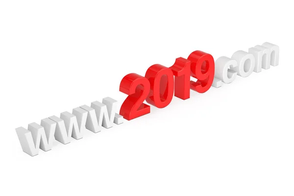 Concepto Año Nuevo 2019 Www 2019 Com Nombre Del Sitio —  Fotos de Stock