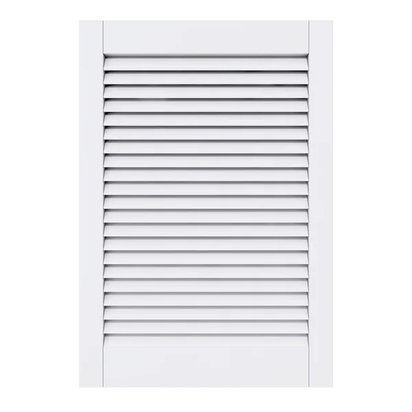 Grille Ventilation Plastique Blanc Fenêtre Sur Fond Blanc Rendu — Photo