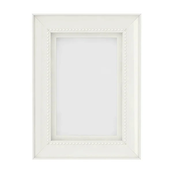 Blank Mock White Frame Photographs White Background Rendering — Stock Photo, Image