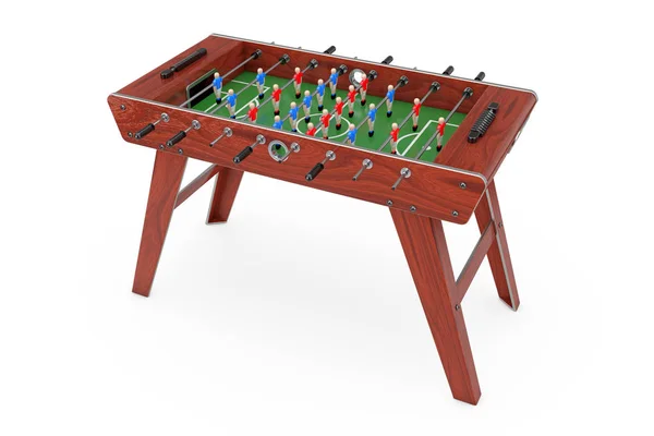 Voetbal Tafel Voetbalspel Een Witte Achtergrond Rendering — Stockfoto