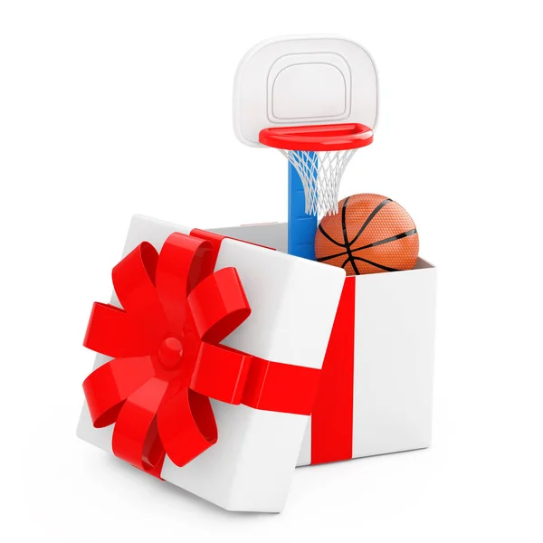 Баскетбольний Дітям Іграшки Баскетбольний Кільця Чистого Приходять Подарунковій Коробці Червоною — стокове фото