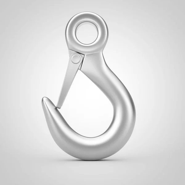 Sollevamento Crane Hook Sfondo Bianco Rendering — Foto Stock