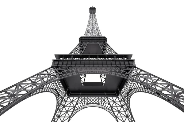France Concept Paris Eiffel Tower White Background Rendering — Stock Photo, Image