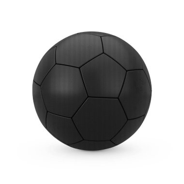 Beyaz bir arka plan üzerinde deri siyah futbol futbol topu. 3D render 