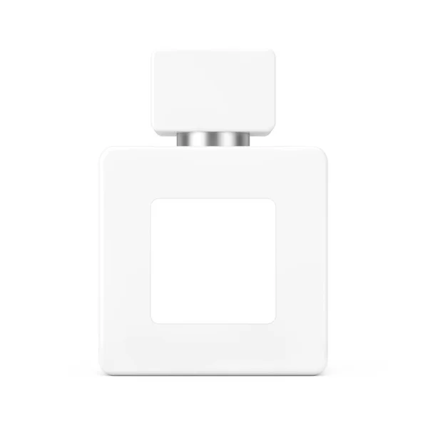 White Cube Parfume Bottle Mockup Con Etichetta Bianca Tuo Design — Foto Stock