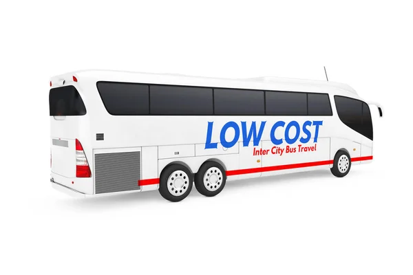 Grote Witte Coach Inter Stad Reizen Tourbus Met Low Cost — Stockfoto