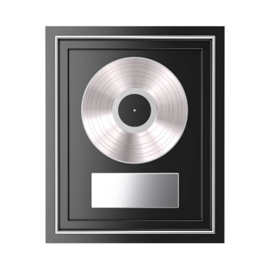 Platin veya gümüş vinil veya Cd ödül Ödülü etiketli siyah F