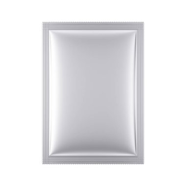 Alüminyum boş çanta paketi Mockup. 3D render