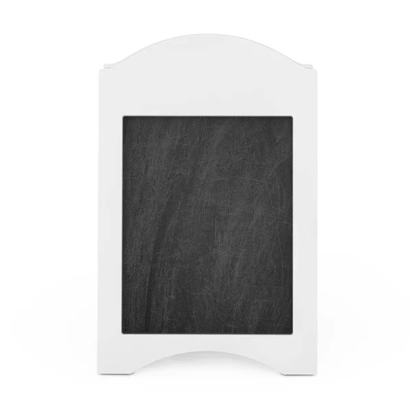 Biały puste Menu Drewniana tablica niebem. renderowania 3D — Zdjęcie stockowe