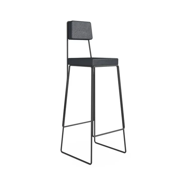 Tabouret de bar noir grand moderne ou chaise. Rendu 3d — Photo