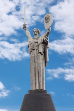 Kiev, Ukrayna - Mart, 2019: Ünlü Anne vatan Monume