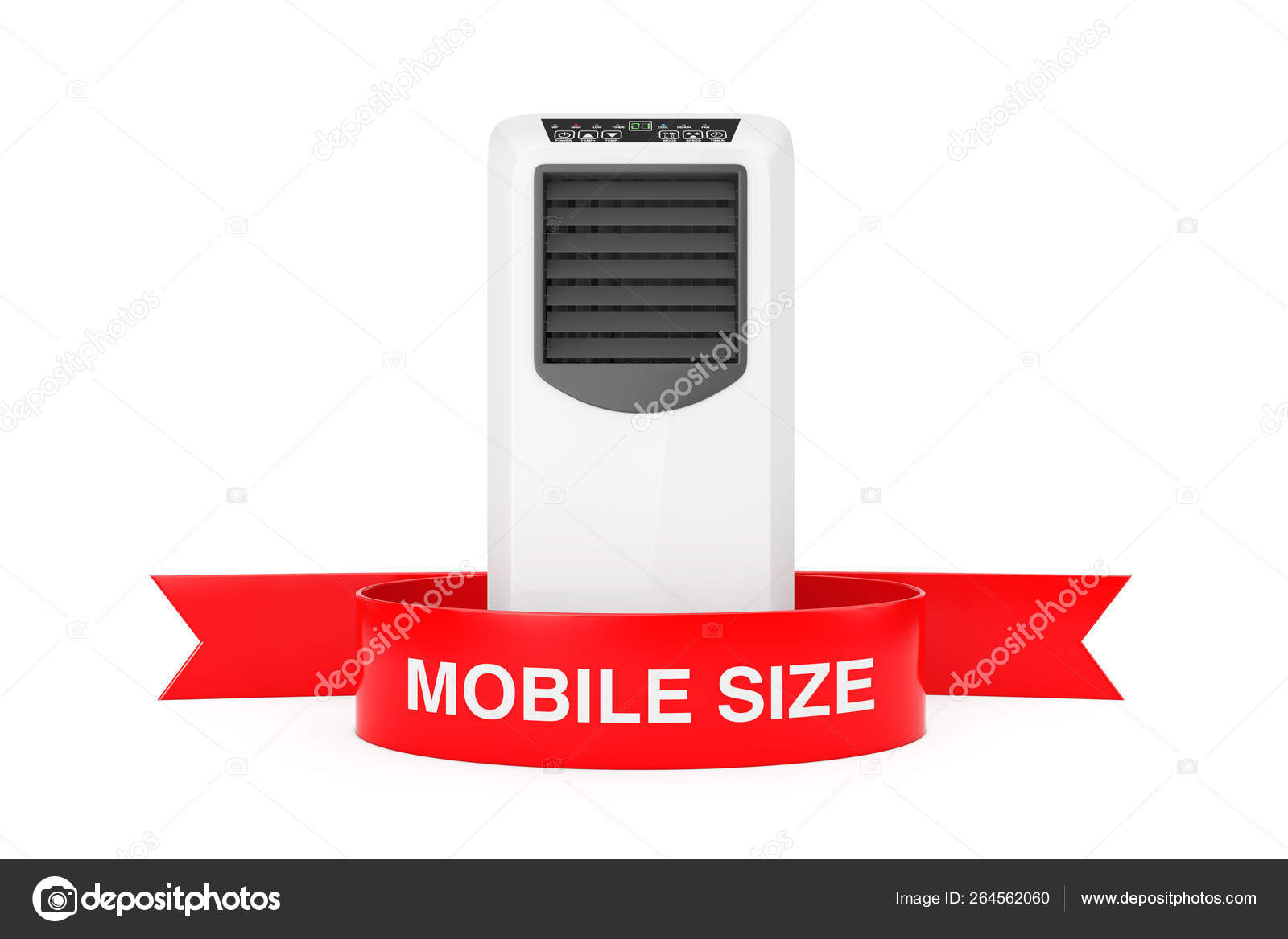 Portable Mobile Room Air Conditioner With Mobile Size Red