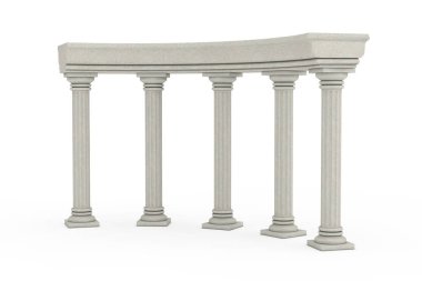 Antik Klasik Yunan Sütun Yay. 3d Rendering