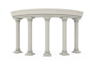 Antik Klasik Yunan Sütun Yay. 3d Rendering