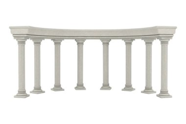 Antik Klasik Yunan Sütun Yay. 3d Rendering