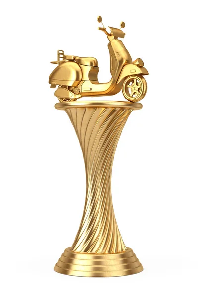 Golden Award Trophy klassiska Vintage retro eller elektrisk skoter. 3 — Stockfoto