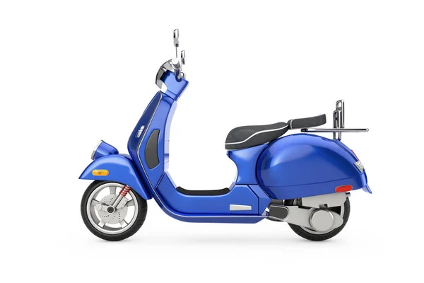 Mavi Klasik Vintage Retro veya Elektrikli Scooter. 3d Rendering — Stok fotoğraf