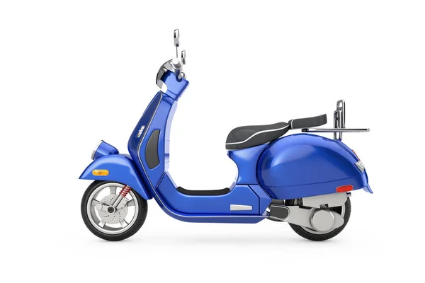 Azul clássico Vintage Retro ou Scooter elétrico. Renderização 3d — Fotografia de Stock