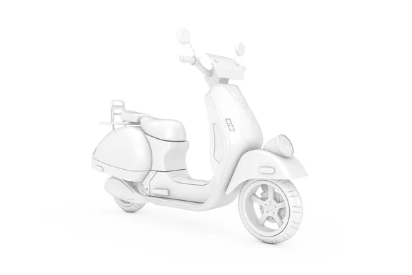 Beyaz Klasik Vintage Retro veya Clay Style Du ile Electric Scooter — Stok fotoğraf