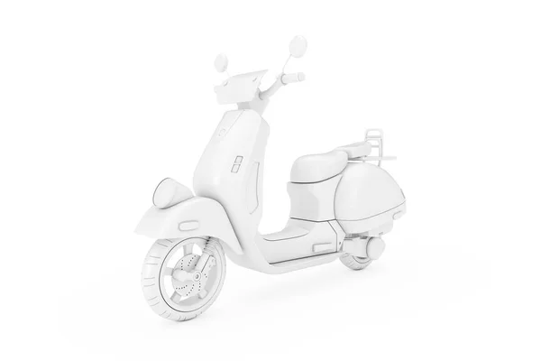 Witte klassieke Retro of elektrische scooter in Clay Style Du — Stockfoto