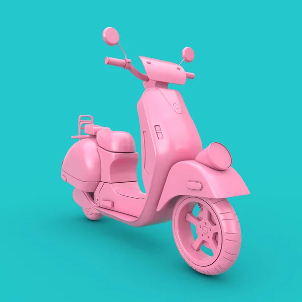 Розовый классический винтажный ретро или электрический скутер Duotone. 3-й раунд — стоковое фото