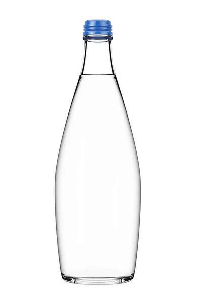 Glass Mineral Water Bottle with Free Space for Your Design. 3d R — Stock Photo, Image