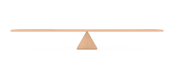 Denge Kavramı. Ahşap Üçgen üzerinde Ahşap Tahta Dengeleme